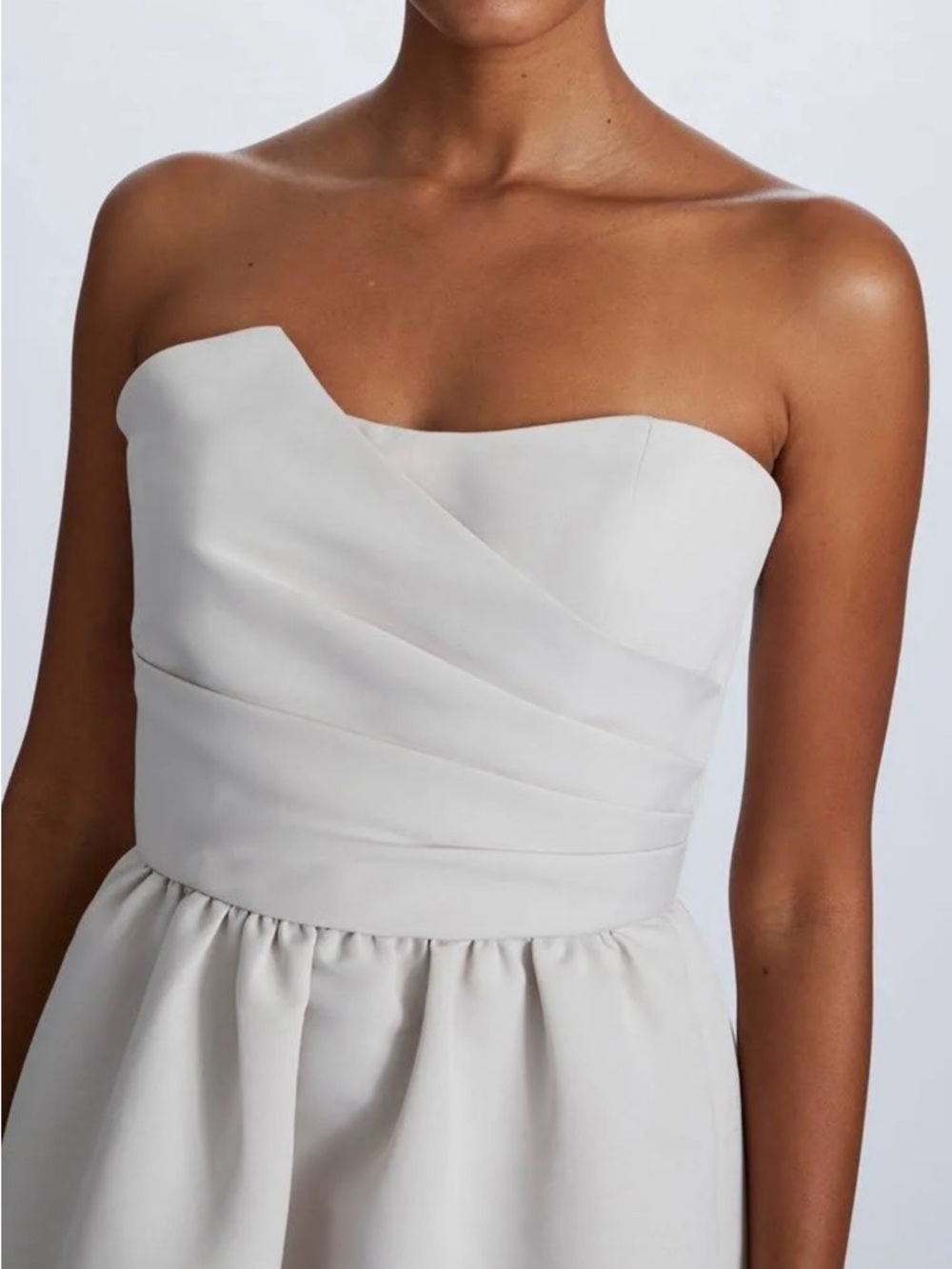 Amsale Strapless Midi Dress